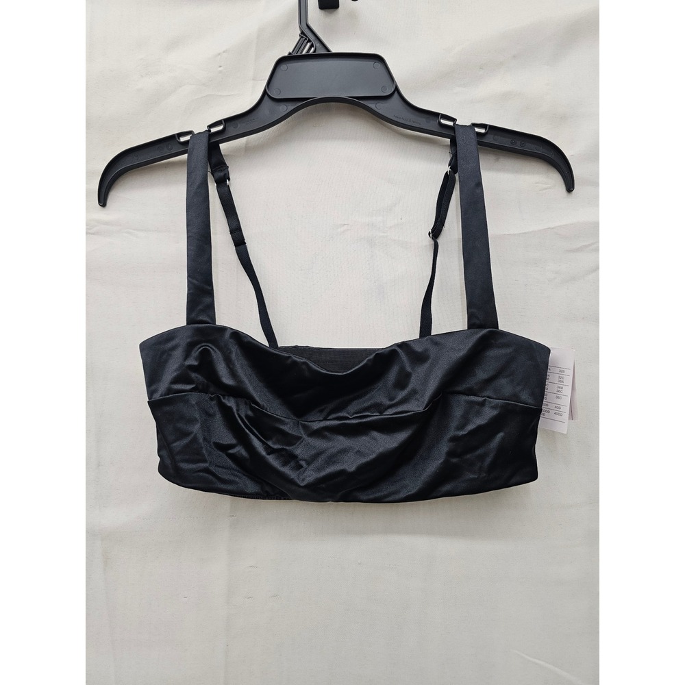 Wild Fable Womens Bandeau Bikini Top Black Nylon Blend Casual Size Medium